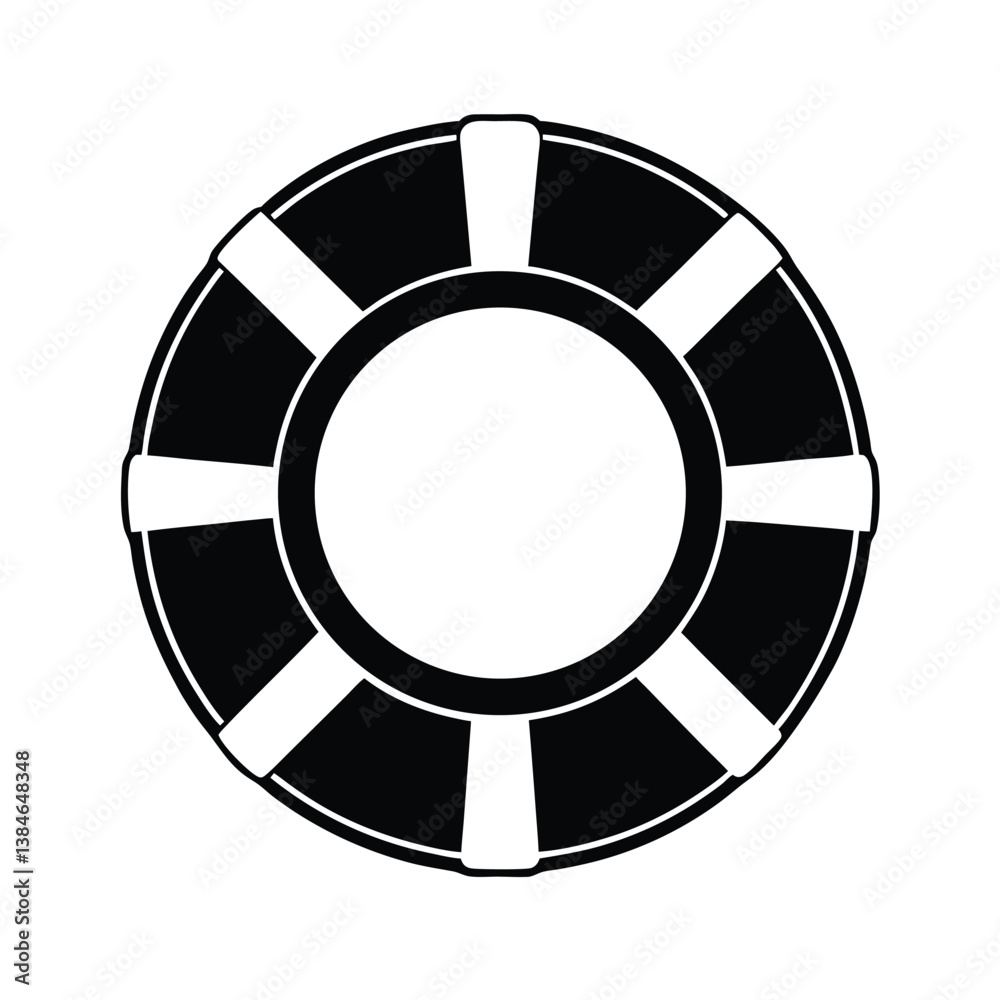 Lifebuoy vector silhouette Lifebuoy vector silhouette