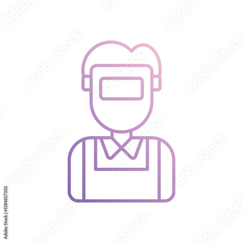 Welder  icon isolated on a white background. Vector illustration.