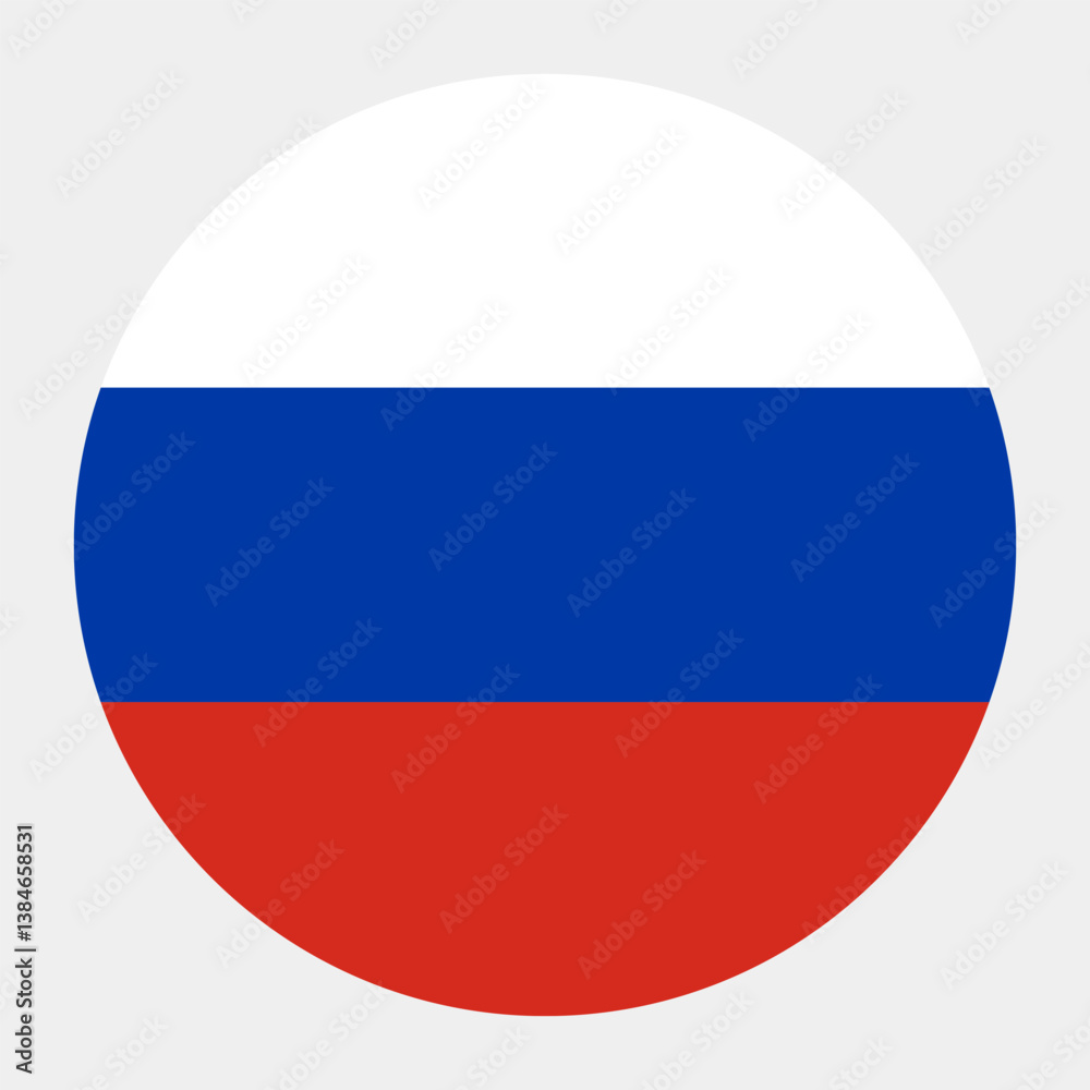 Russia flag. Button flag icon. Standard color. Circle icon flag. Computer illustration. Digital illustration. Vector illustration. Russia flag. Button flag icon. Standard color. Circle icon flag. Computer illustration. Digital illustration. Vector illustration.