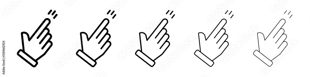 Easy icons vectors set in different stroke lines Easy icons vectors set in different stroke lines