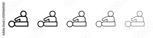 Massage icons vectors set in different stroke lines