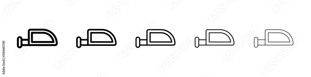 Side mirror icons vectors set in different stroke lines Side mirror icons vectors set in different stroke lines