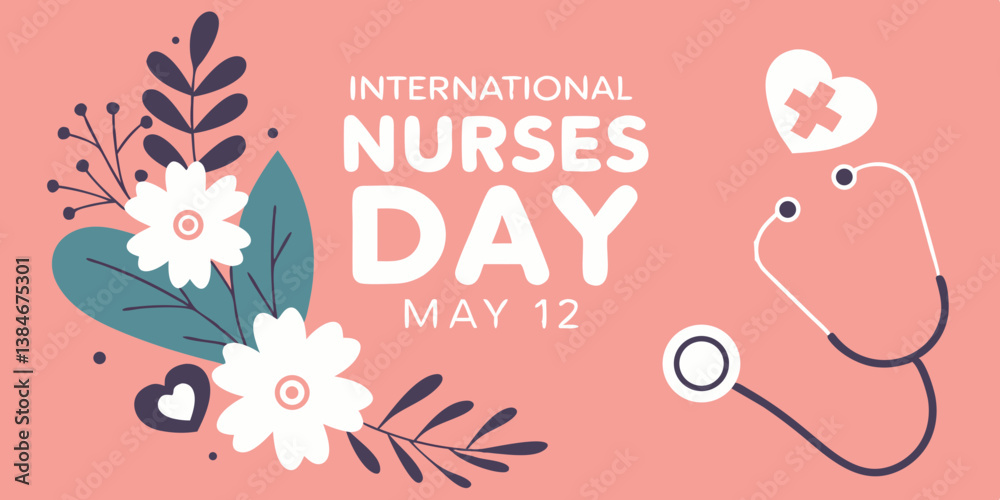 2025 Design for concept of International Nurses day,12 May ,flowers Vector illustration lettering typography for postcard, poster, banner, design element.
2025 Design for concept of International Nurses day,12 May ,flowers Vector illustration lettering typography for postcard, poster, banner, design element.