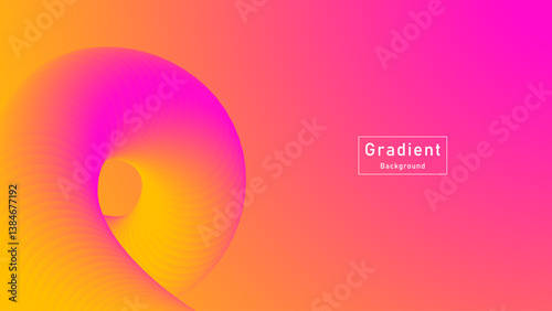 Vibrant abstract gradient background with a dynamic spiral shape. Bright orange, pink, and yellow tones create a modern, energetic feel. Ideal for presentations, websites, posters, and digital design