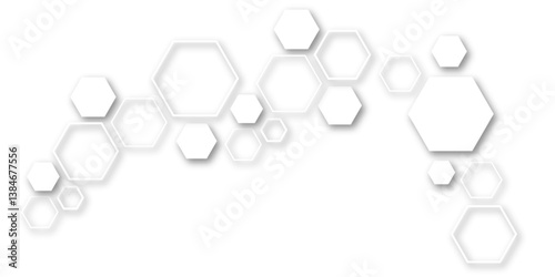A Contemporary Abstract Background Design Featuring Seamlessly Interwoven Hexagonal and Molecular Patterns, Symbolizing Innovation, Scientific Connectivity, and the Aesthetic Precision of Modern Techn