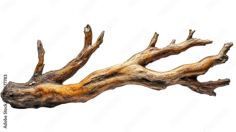 Fototapeta premium Intricate mangrove root system with complex structure isolated on transparent background, perfect for ecological education and coastal habitat illustration