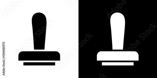 Approval stamp icons vector set in solid flat style