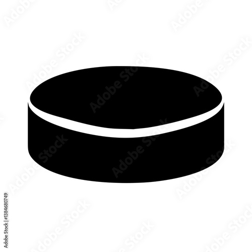hockey puck icon, hockey puck silhouette vector illustration-simple silhouette illustration of hockey puck, perfect for hockey puck logos and icons