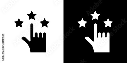 Customer feedback icons vector set in solid flat style