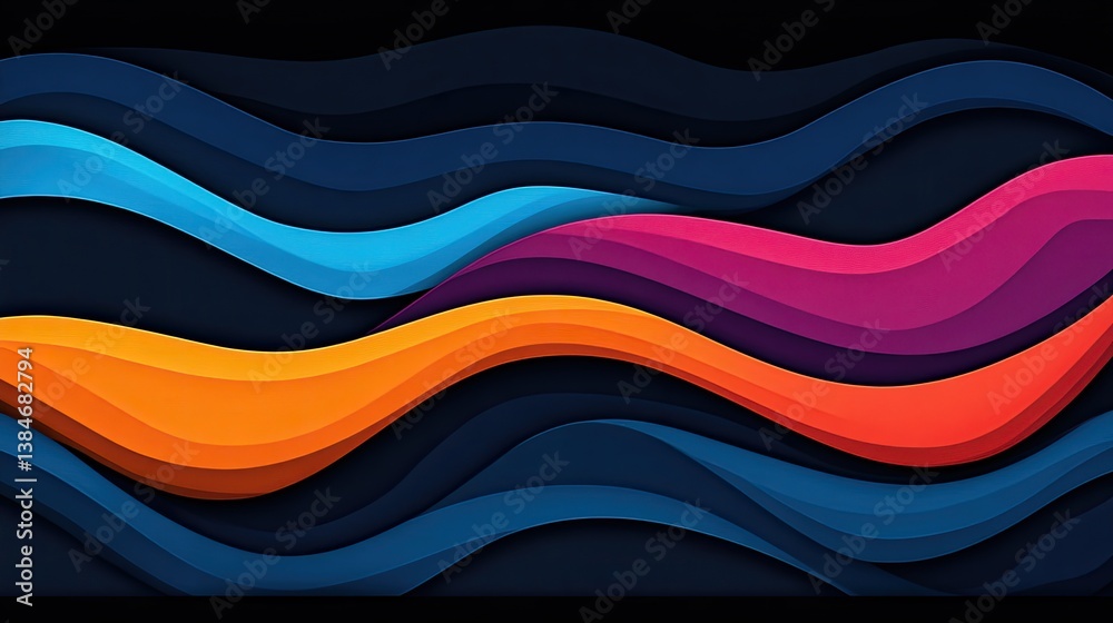 Abstract wavy colorful design Abstract wavy colorful design