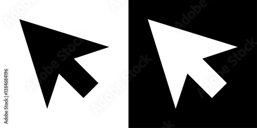 Mouse icons vector set in solid flat style