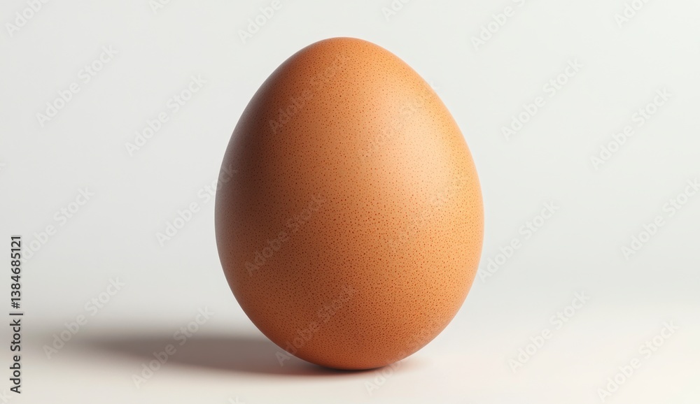 Brown Egg on Light Background for Culinary and Still Life Use Brown Egg on Light Background for Culinary and Still Life Use
