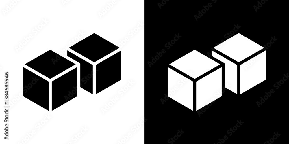 Sugar icons vector set in solid flat style Sugar icons vector set in solid flat style