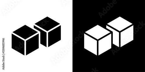 Sugar icons vector set in solid flat style