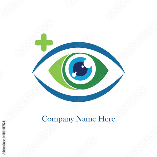 eye and eye hospital logo design vector 