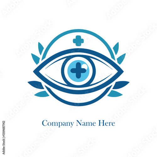 eye and eye hospital logo design vector 