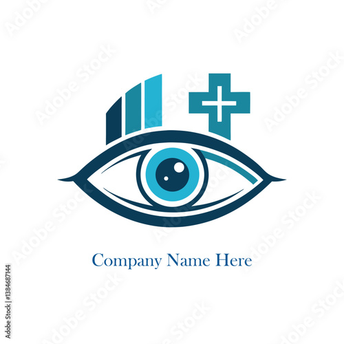eye and eye hospital logo design vector 