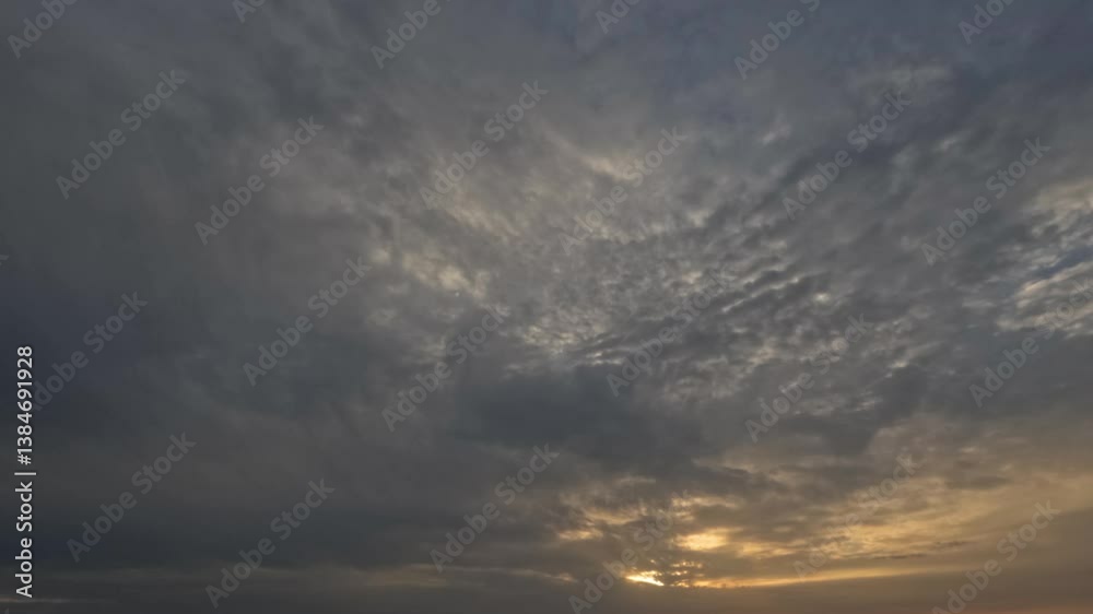 timelapse - nice goldish sundown with nebulosity - loop video timelapse - nice goldish sundown with nebulosity - loop video