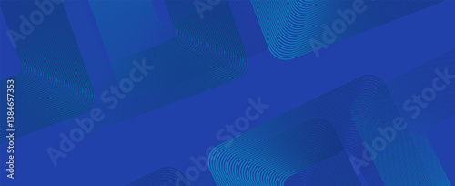 Abstract dark blue background with glowing geometric lines. Modern shiny blue hexagon lines pattern. Technology futuristic concept. Suit for poster, banner, brochure, cover, flyer. Vector illustration