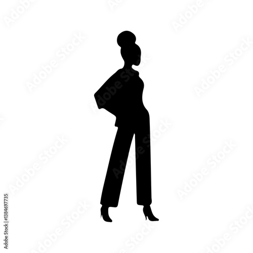 Woman Silhouette Vector Art 