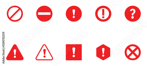 Error and warning icons