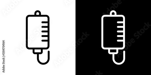 IV drip icons vector set in stroke line style