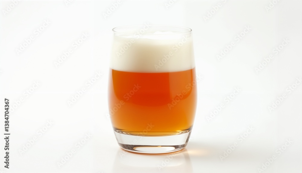 Refreshing Glass of Beer with Foam Refreshing Glass of Beer with Foam