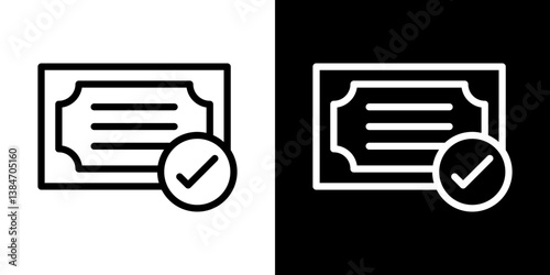 Patented icons vector set in stroke line style