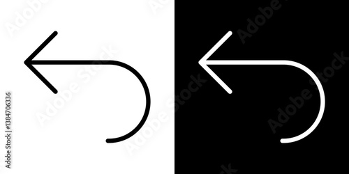 Reply icons vector set in stroke line style