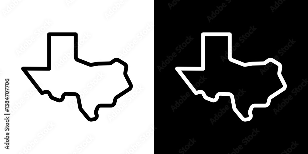 Texas icons vector set in stroke line style Texas icons vector set in stroke line style