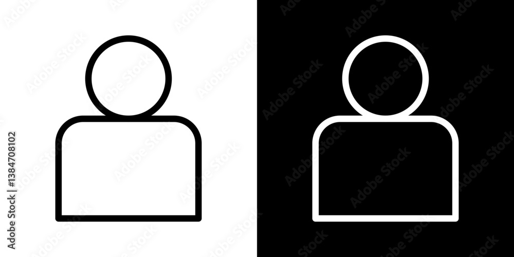 User icons vector set in stroke line style User icons vector set in stroke line style