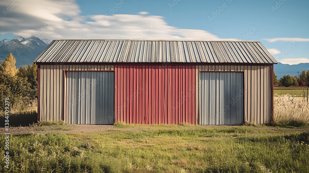 Obraz premium storage metal shed