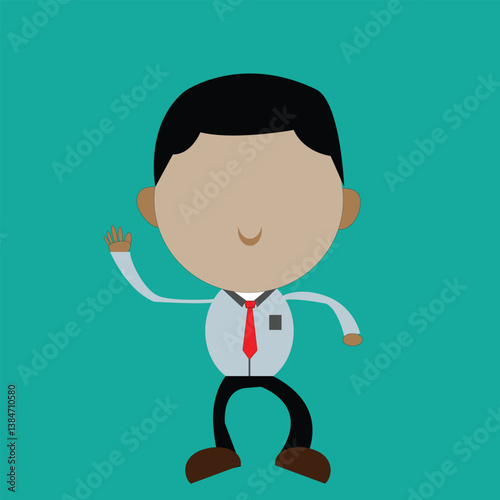 funny cartoon character of businessman