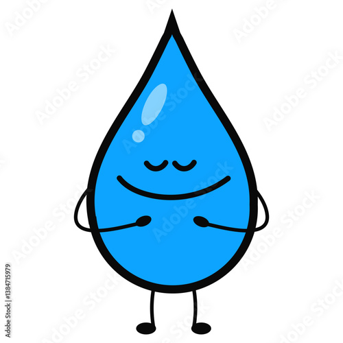 Cute Water Character Illustration