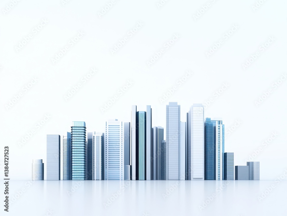 Obraz premium City skyline of modern buildings
