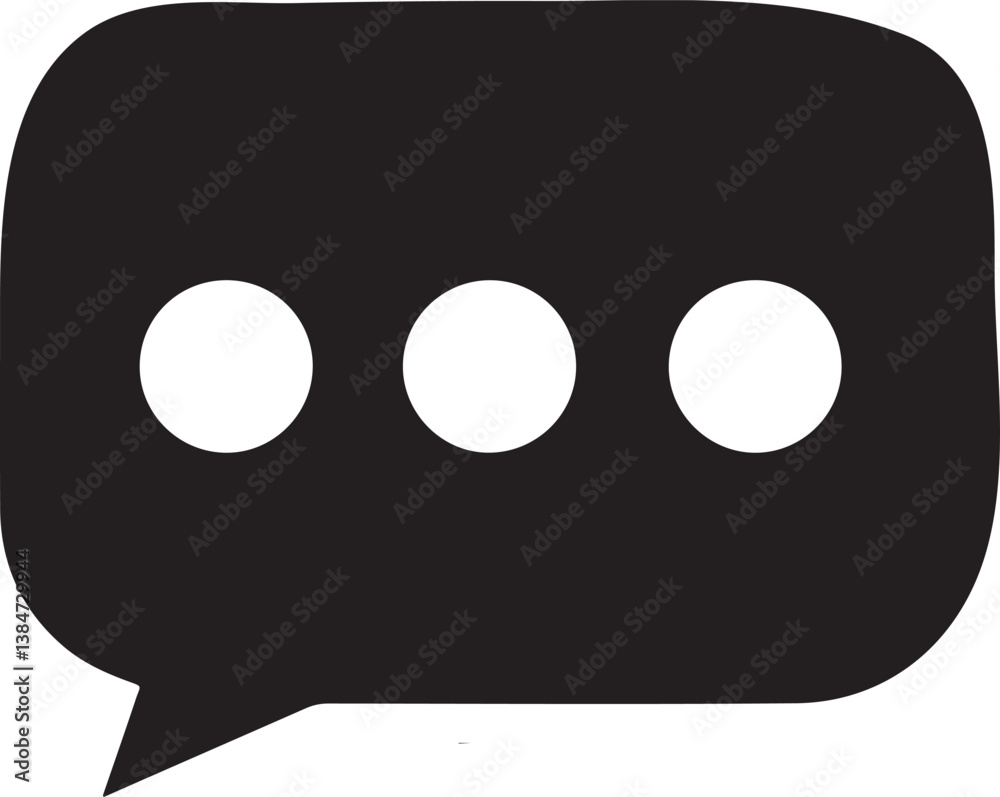 Silhouette vector of a comment bubble icon, ideal for feedback sections, social media, messaging apps, user interaction, forums, and digital UI designs. Silhouette vector of a comment bubble icon, ideal for feedback sections, social media, messaging apps, user interaction, forums, and digital UI designs.