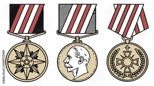 Laurel wreath , shield , wing , ribbon , and banners vector set . Laurel wreath s, shield s, wing s, ribbon s illustration for awards , heraldry , logos , badges , and branding designs	