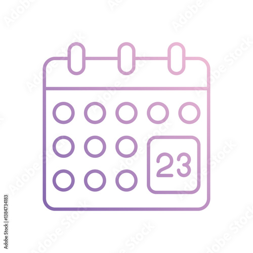 Date Picker icon isolated on a white background. Vector illustration.