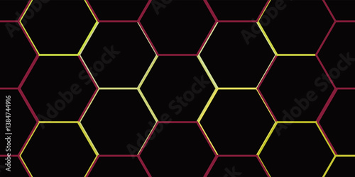 Red line and yellow background abstract design texture. High resolution wallpaper.
