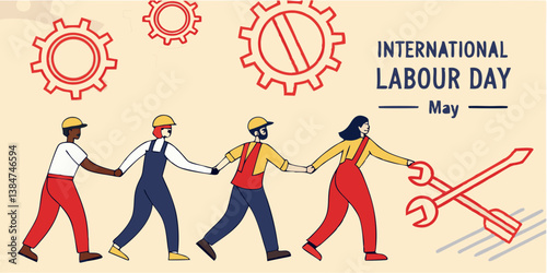 international World Labor Day Background 1 may vector illustration ,poster  ,cards ,