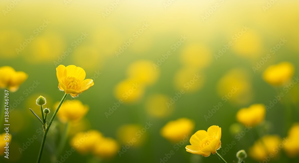 Fototapeta premium Golden Hour Meadow AI Generated