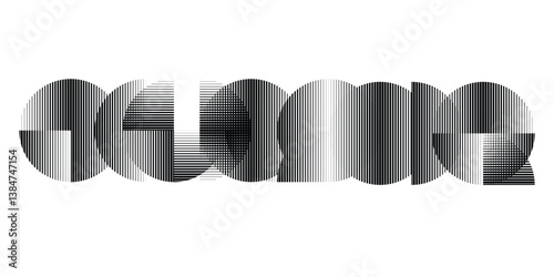 Modern artistic layout  with semicircle design elements . Many lines form half circles in art style . Wall art , home poster design . Vector abstract shape. Modern art . Contemporary composition . 