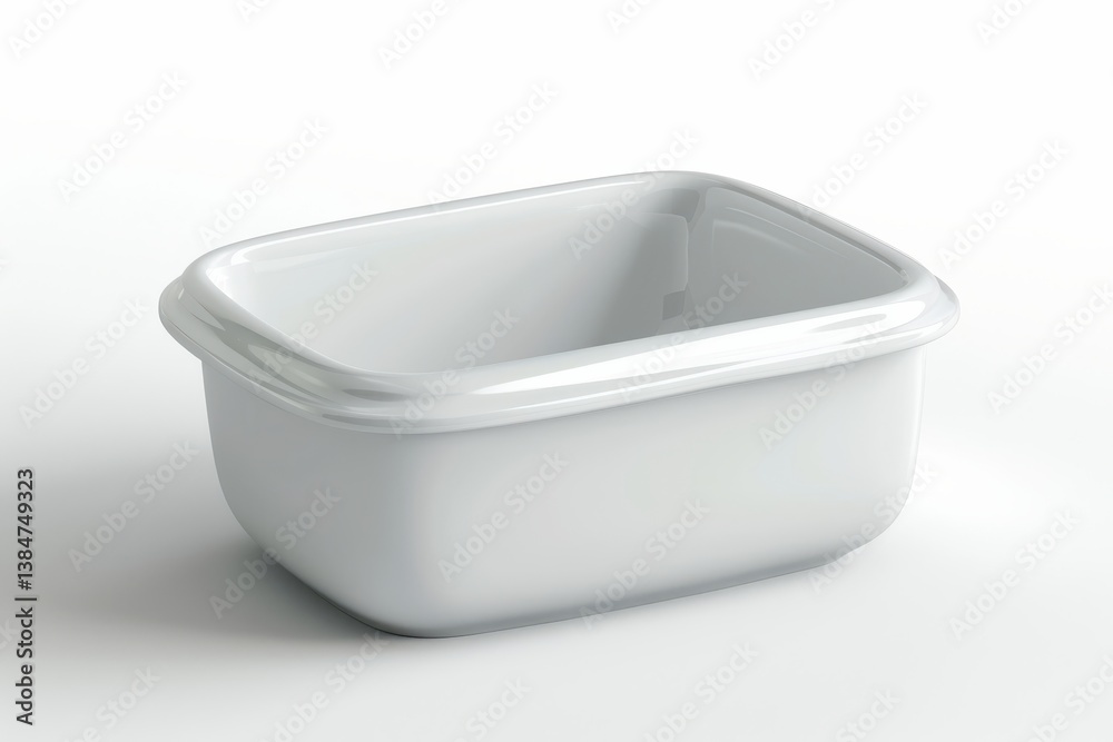 Basic white rectangular container with rounded edges Basic white rectangular container with rounded edges