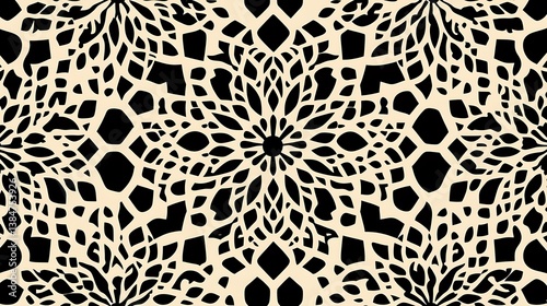 Seamless Vector Pattern Featuring Clean Geometric Symmetry