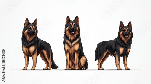 German Shepherd Dog Illustrations