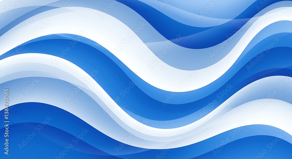 Fototapeta premium Azure Undulation AI Generated