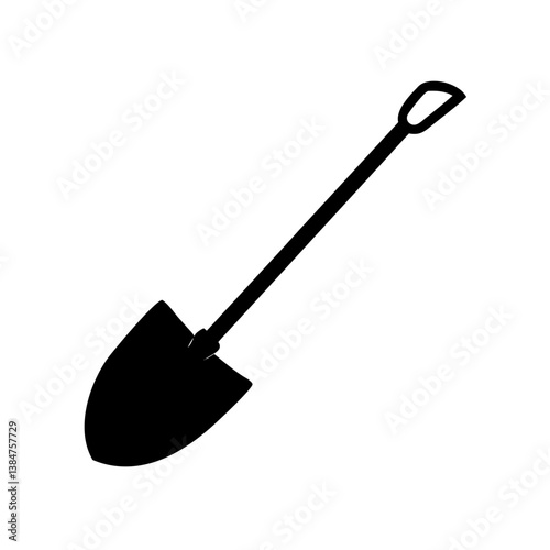 shovel icon, shovel silhouette vector illustration-simple silhouette illustration of shovel, perfect for shovel logos and icons