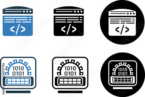 Code, coding, input, programming icon  vector illustration
