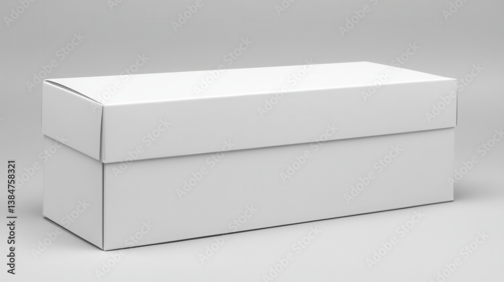 Naklejka premium Blank white cardboard box (42)
