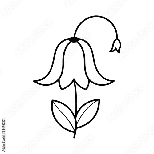 vector art bell flower